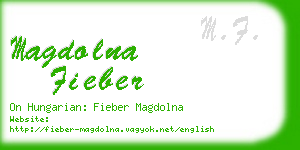 magdolna fieber business card
